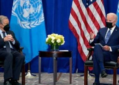 ملاقات بایدن و دبیرکل سازمان ملل، گوترش: آمریکا به چندجانبه گرایی متعهد باشد